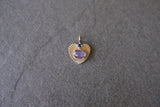 LoveLight charm with lilac star sapphire and blue sapphire accent