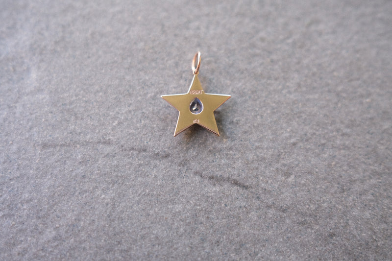 StarLight with pear shaped blue sapphire- Rose Gold