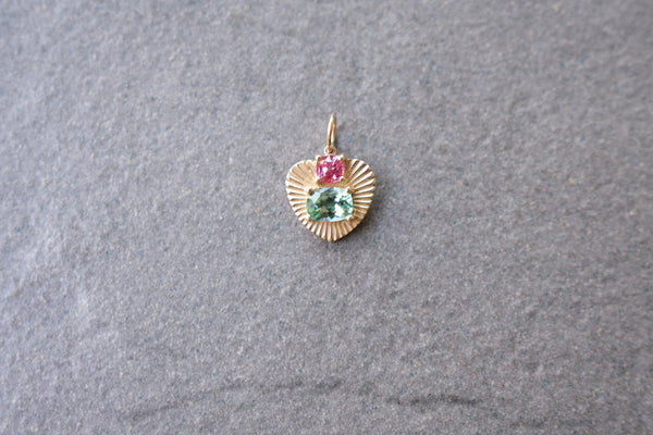 LoveLight with Minty Green Tourmaline and Pink Spinel